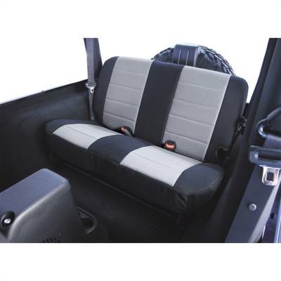 Rugged Ridge - Rugged Ridge 48621 SEAT COVER FABRIC REAR RED for Wrangler