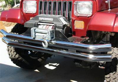 Rampage - Rampage 8449 Front/Rear Double Tube Bumper for 76-06 Jeep CJ5/CJ7 Wrangler