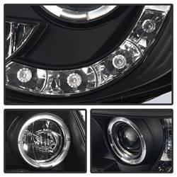 Spyder Auto - Spyder Auto 5078650 LED Halo Projector Headlights Black/Smoked for 05-11 Tacoma