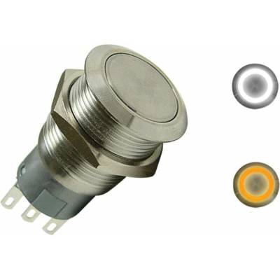 Keep It Clean - Keep It Clean KICSWBM19WO 19mm Momentary Billet Buttons White Or Orange Ring