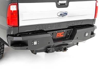 Rough Country Suspension Systems - Rough Country 10784 Heavy Duty Black Rear Bumper for 99-16 Ford F250/F350