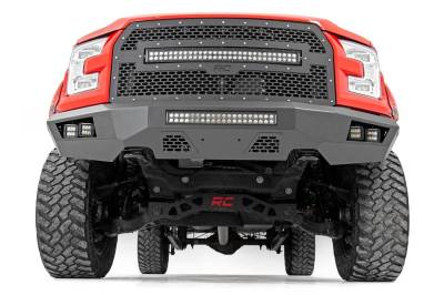 Rough Country Suspension Systems - Rough Country 10770 Heavy Duty Black Front Bumper for 15-17 Ford F150