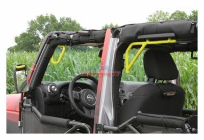 Steinjager - Steinjager Front/Rear Rigid Grab Handles-Lemon Peel for Jeep JK 4DR J0041253