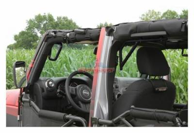 Steinjager - Steinjager Front/Rear Rigid Style Grab Handles Black for Jeep JK 4DR J0041054