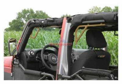 Steinjager - Steinjager Front/Rear Rigid Grab Handles-Military Beige for Jeep JK 4DR J00412