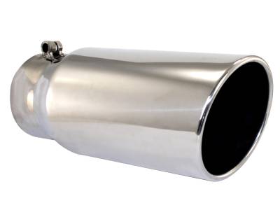 aFe Power - aFe 49-90002 4" Stainless Steel Exhaust Tip 4" Inlet x 5 "Outlet x 12" Length