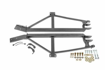 BMR Suspension - BMR SFC019H 4-Point Bolt-In Subframe Connectors Hammertone Camaro/Firebird
