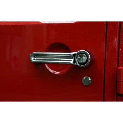 Rugged Ridge - Rugged Ridge 13311.11 Door Handle Cover Kit Chrome for Wrangler JK