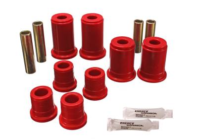 Energy Suspension - Energy Suspension 3.3147R Control Arm Bushing Set Front Polyurethane Red