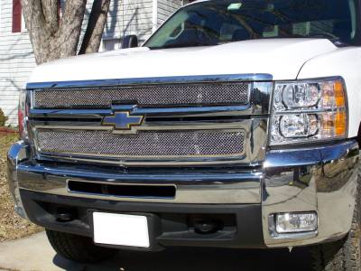 APS - APS Wire Mesh Grille-Polish 07-10 Silverado 2500/3500 GR03GEG74T