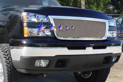 APS - APS Wire Mesh Grille-Polish 05-06 Silverado 1500/2500/3500 GR03GFE76T