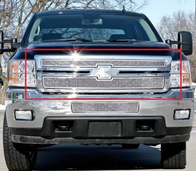 APS - APS Wire Mesh Grille-Polish 11-14 Silverado 2500/3500 GR03GFH31T