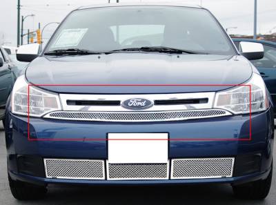 APS - APS Wire Mesh Grille-Polish 08-11 Ford Focus GR06GFF62T