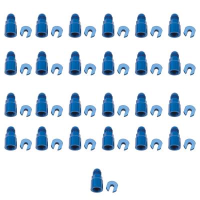 Russell - Russell 644128 6AN Malex3/8" SAE Quick-Disc-F Threaded Cap Fitting Blue 25Pc