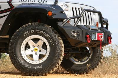 Fab Fours - Fab Fours JK07-B1850-1 Lifestyle Winch Front Bumper for 07-18 Wrangler JK