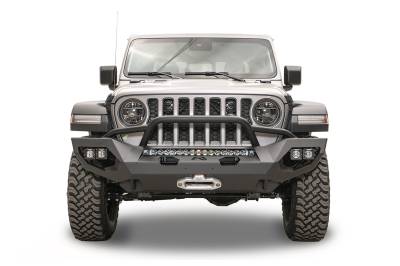 Fab Fours - Fab Fours JL18-X4652-1 Matrix Front Bumper for 18-22 Gladiator/Wrangler JL