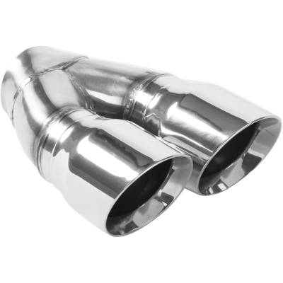MagnaFlow Exhaust Products - MagnaFlow 35226 Dual Polished Exhaust Tip 2.25" Inlet/3" Outlet Round