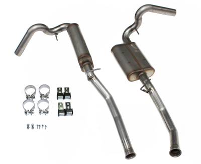 JBA Racing Headers - JBA 40-2543 2.5" Split Header Back Exhaust System for 66-77 Bronco 289/302 V8