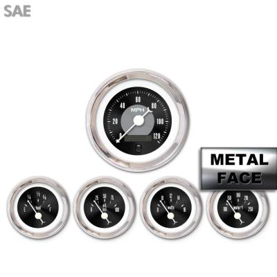 Aurora Instruments - Aurora Instruments GAR27ZEXQABBD 5 Gauge Set SAE American Classic Black III