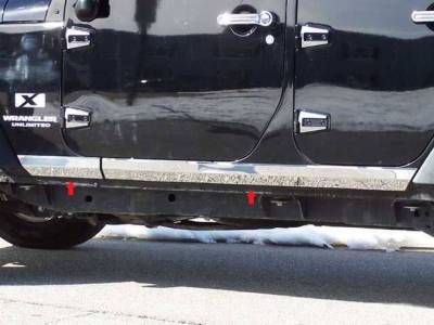 Quality Automotive Accessories - QAA TH47085 Stainless Rocker Panel Trim 4Pc for 07-18 Jeep Wrangler JK