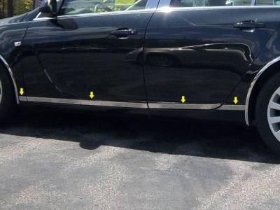 Quality Automotive Accessories - QAA TH51575 Stainless Rocker Panel Trim 8pc for 11-17 Buick Regal