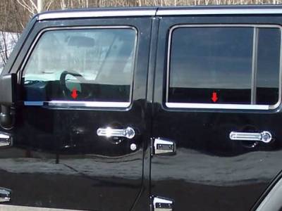 Quality Automotive Accessories - Quality Automotive WS47085 Window Sill Accent Kit for Jeep Wrangler