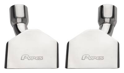 Pypes Performance Exhaust - Pypes EVT87 2.5" SS Tips Universal 2.5" Rectangle Stainless for 70-74 Cuda