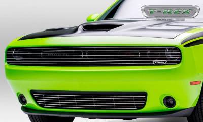 T-Rex Grilles - T-Rex Laser Billet Series Horizontal Bar Phantom Polished Grille Insert 6214190