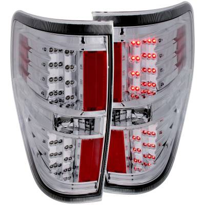 Anzo USA - Anzo USA Chrome LED Clear Lens Taillight Set Ford F150 311147