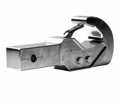 Royal Hooks - Royal Hooks Billet Aluminum 2" Hitch Hook Tow Hook Raw RHO-12007-RW