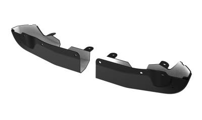 Gatorback - Gatorback Front Splashguard Finishing Caps Black Silverado HD FC002F