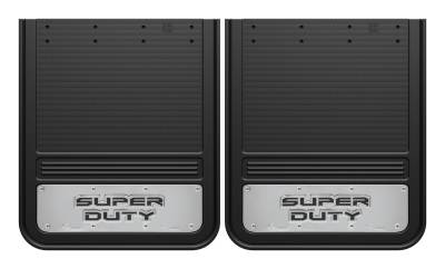 Gatorback - Gatorback 21"x24" Rear Dually Black Mud Flaps Super Duty Logo GA2124SD