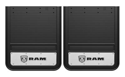 Gatorback - Gatorback 21"x24" Rear Dually Black Mud Flaps for RAM Head Logo GB2124RH