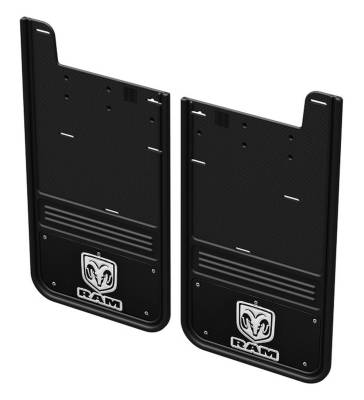 Gatorback - Gatorback 12" Black Rear Mud Flap Set for Ram 2500/3500 GCR38R-RVW