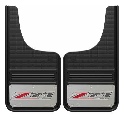 Gatorback - Gatorback 12"x23" Cut-Style Black Mud Flaps Z-71 Logo GB1223CUTZ71-2