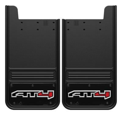 Gatorback - Gatorback 12"x23" Universal Black Mud Flaps AT4 Logo GB1223AT4W