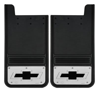Gatorback - Gatorback 12"x23" Universal Black Mud Flaps Bowtie Logo GB1223BT-B