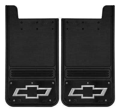 Gatorback - Gatorback 12"x23" Universal Black Mud Flaps Bowtie Logo GB1223BT-FULL