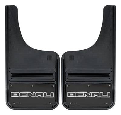 Gatorback - Gatorback 12"x23" Cut-Style Black Mud Flaps Denali Logo GB1223CUTD-FULL
