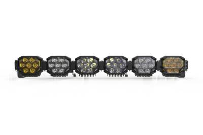 Morimoto - Morimoto BAR-3ROW-018 43" 6-Pod HXB 3 Row BangerBar LED Light Bar White/Yellow