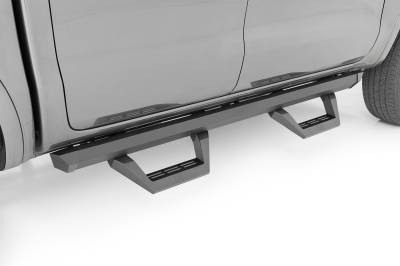 Rough Country Suspension Systems - Rough Country SRX2 Drop Step Nerf Bars Black 19-24 Ranger Crew 51089