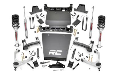 Rough Country Suspension Systems - Rough Country 11633 7" Lift Kit for 16-18 Silverado/Sierra 1500 4WD
