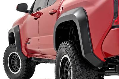 Rough Country Suspension Systems - Rough Country O-T12421 Black Sport Fender Flares for 24-26 Toyota Tacoma
