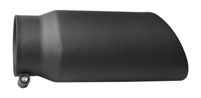 SpeedFx - SpeedFX 402B Exhaust Tip 4" Inlet 5" Outlet Black SS Angled Cut 12"
