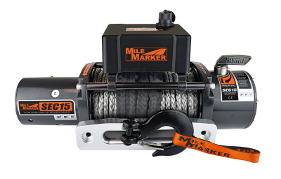 Mile Marker - Mile Marker 76-53260W 15000 LB Winch w/Synthetic Rope