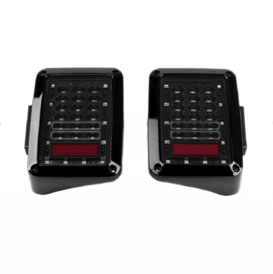 Quake LED - Quake LED QTE912 6x8" 25W Blackout I Taillight Tempest for Jeep JK