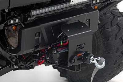 Rough Country Suspension Systems - Rough Country 99086 2" Universal Receiver Winch Mount Kit Black