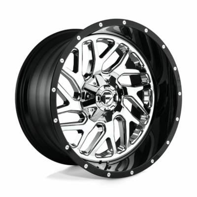 Fuel 2PC - Fuel Off Road D21120008247 D211 TRITON 20x10 8x6.5 -19mm Chrome/Gloss Black