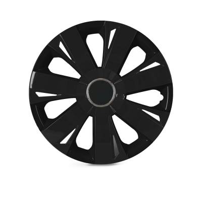 Winjet - Winjet CHB-5077-BP-16 16" Wheel Cover Hubcaps 4PC Set Black Matte