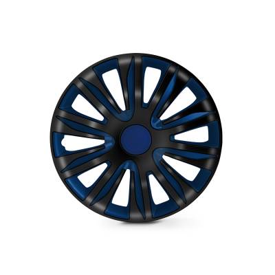 Winjet - Winjet CHB-5083-BBB-13 13" Universal Wheel Cover Hubcaps 4Pc Black Blue
